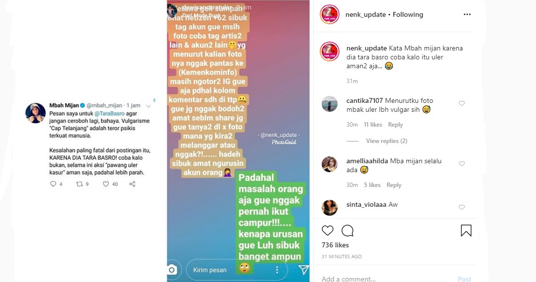 Nama Terseret Karena Foto Tara Basro, Dewi Sanca Geram Sambil Beber Hal Tak Terduga Ini