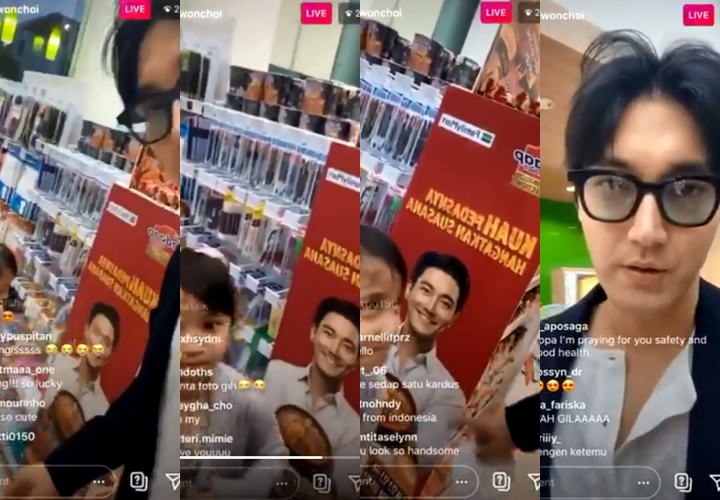 Bikin Iri, Siwon Super Junior Sapa Bocah Cilik Saat Live Instagram di Swalayan Indonesia