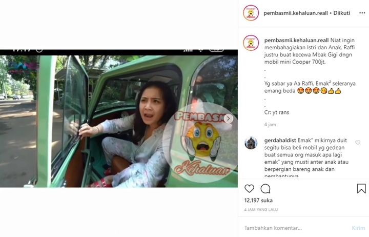 Tak Biasa, Nagita Slavina Banjir Seruan Sombong Saat Review Mobil Klasik Ini