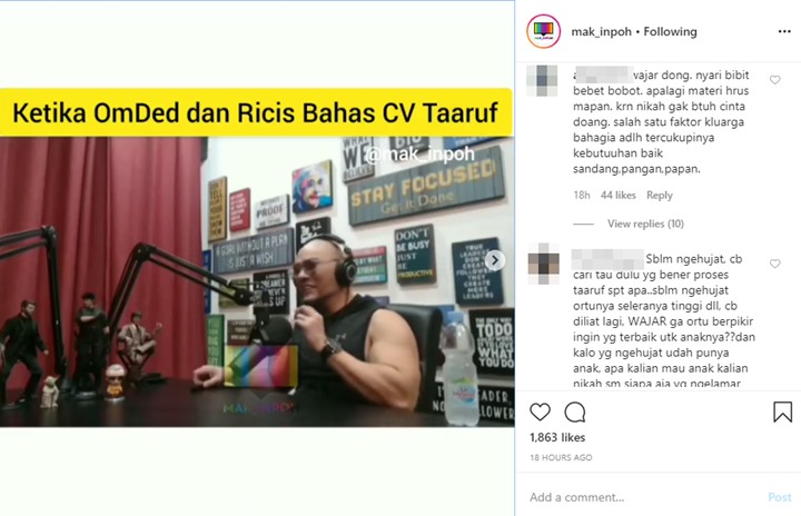 Isi Podcast Bareng Deddy Corbuzier Dianggap Wajar, Ria Ricis Sontak Tuai Pembelaan