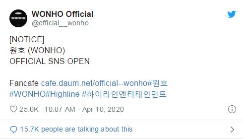 Wonho Eks MONSTA X Buka Akun Sosmed, Fans Sambut Bahagia