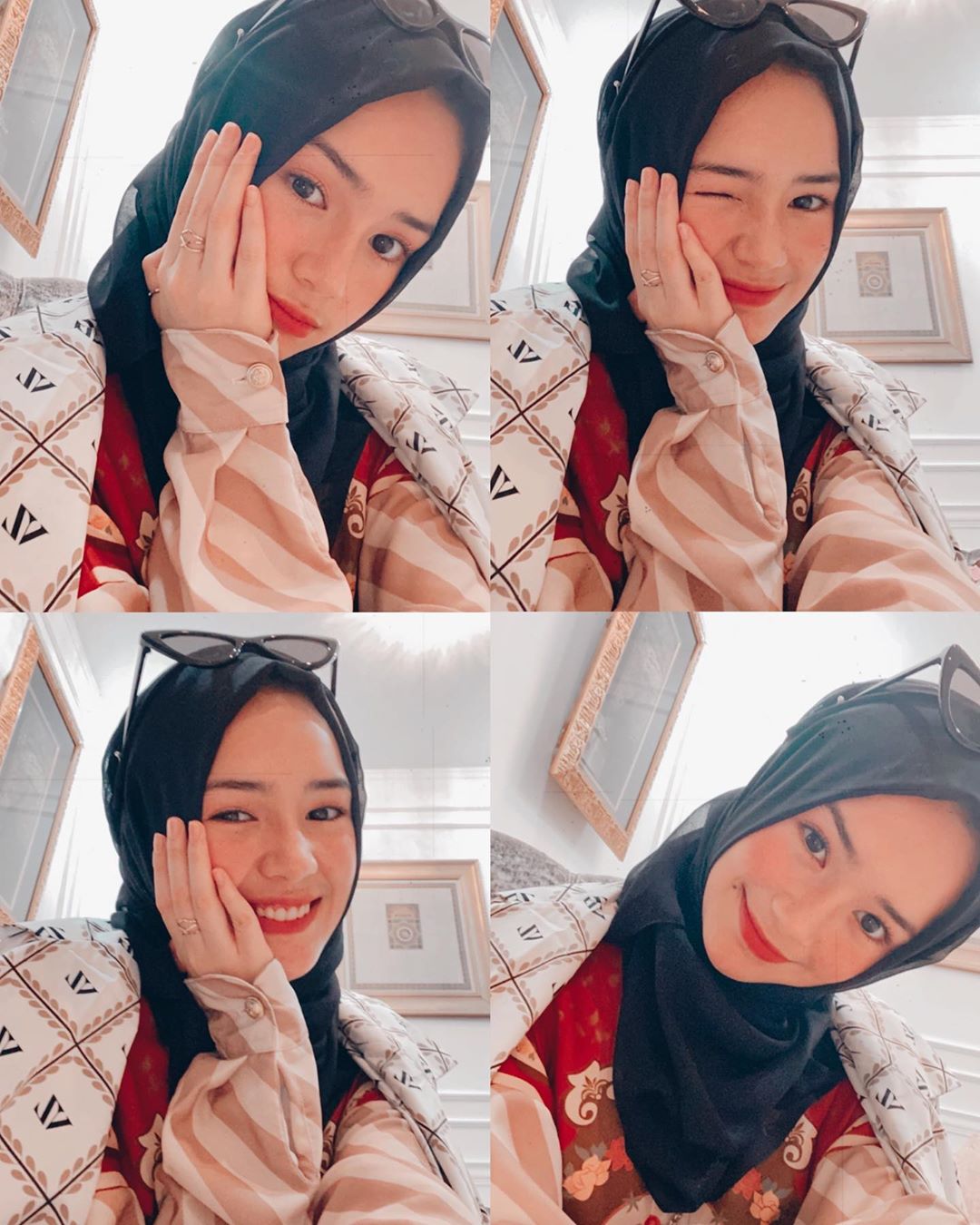 Beby Tsabina Foto Selfie Hingga OOTD Hijab Selama #diRumahAja