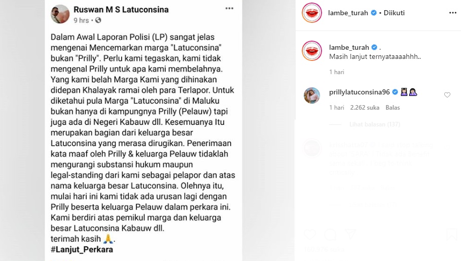 Kasus Hukum Andre Taulany dan Rina Nose Berlanjut, Prilly Latuconsina ‘Tepuk Jidat’