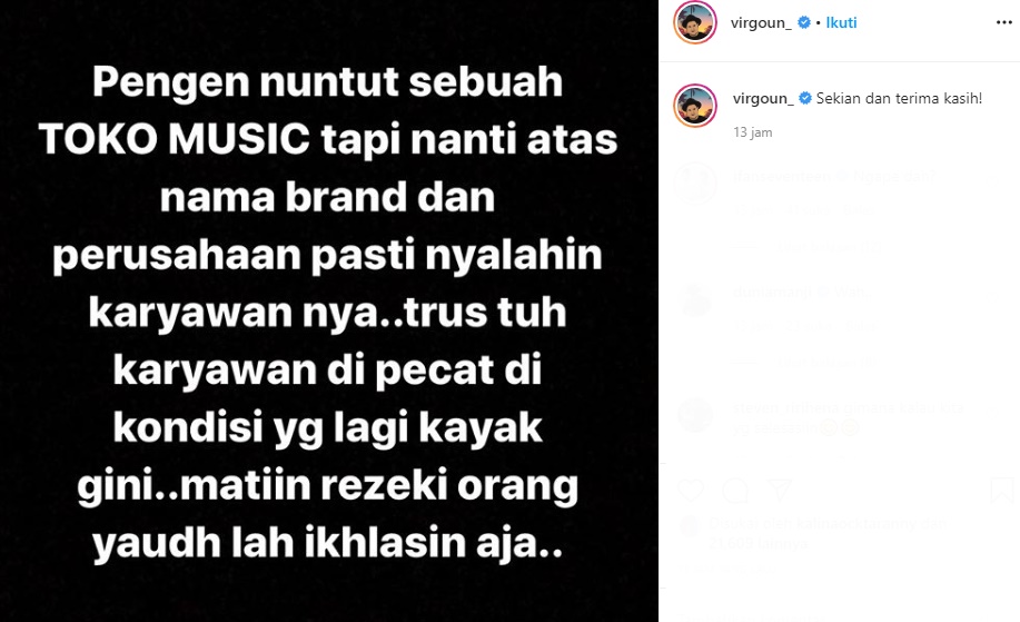 Virgoun Gagalkan Niat Tuntut Sebuah Toko Musik, Alasannya Menyentuh Hati Fans