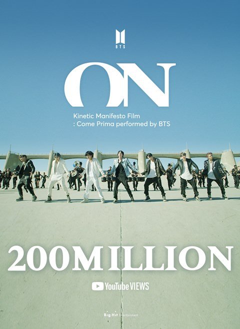 Dalam Waktu 4 Bulan, MV BTS \'ON\' Sudah Tembus 200 Juta Viewers