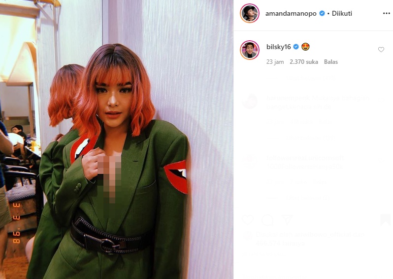 Amanda Manopo Tampil Berani dengan Blazer Belahan Dada Rendah, Intip Reaksi Billy Syahputra