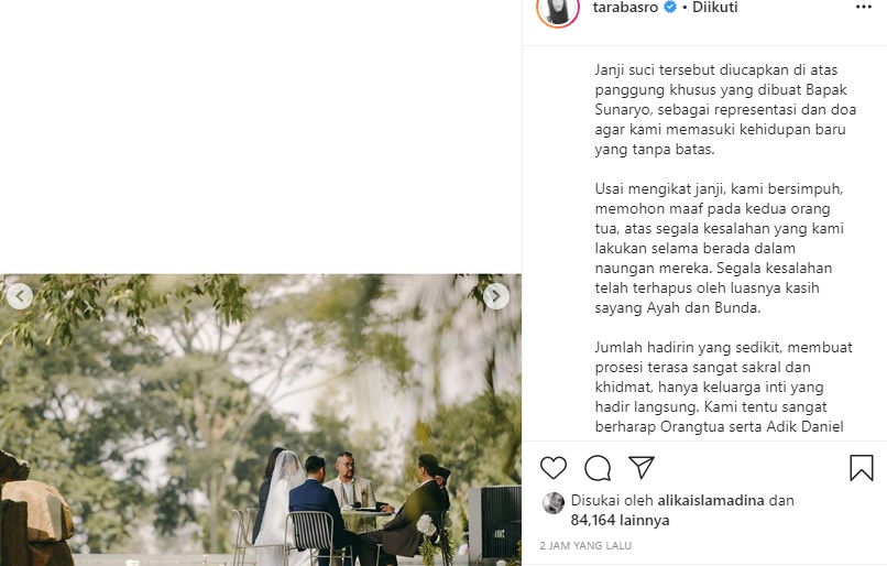 Tara Basro Ungkap Fakta Baru Pernikahannya dengan Daniel Adnan