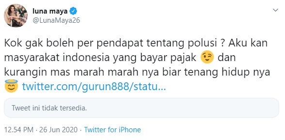 Dicibir Pedas Usai Komentari Polusi Jakarta, Reaksi Kalem Luna Maya Disambut Banyak Pembelaan