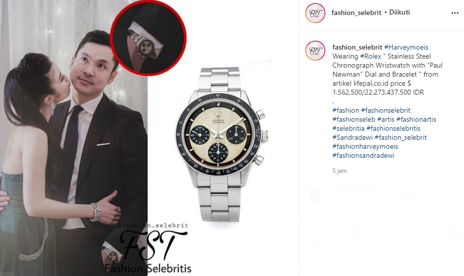 Harvey Moeis Suami Sandra Dewi Punya Jam Tangan Seharga 22 M, Netizen Seret Nama Raffi Ahmad