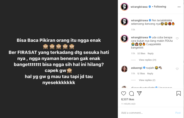 Punya Kelebihan Dibanding Manusia Biasa, Wirang Birawa Ungkap Tak Nyaman Hingga Bikin Hati Nyesek