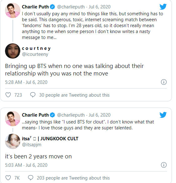 Kembali Bahas Soal Pansos ke BTS Usai 2 Tahun Berlalu, ARMY Malah Sebut Charlie Puth Gagal Move On