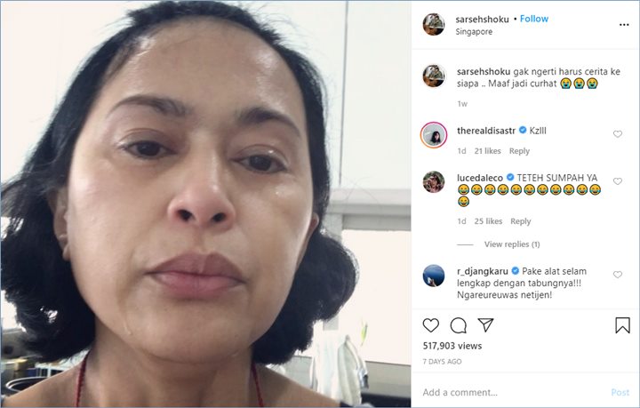 unggahan sarah menjadi sorotan publik