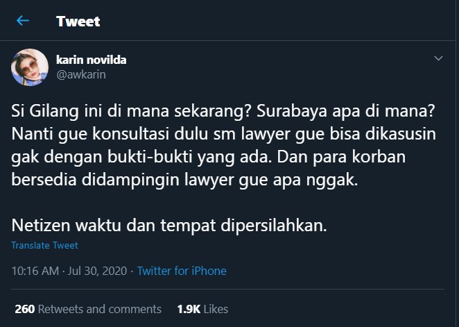 awkarin ikut menyoroti kasus pelecehan yang kini menjadi trending topic di twitter indonesia
