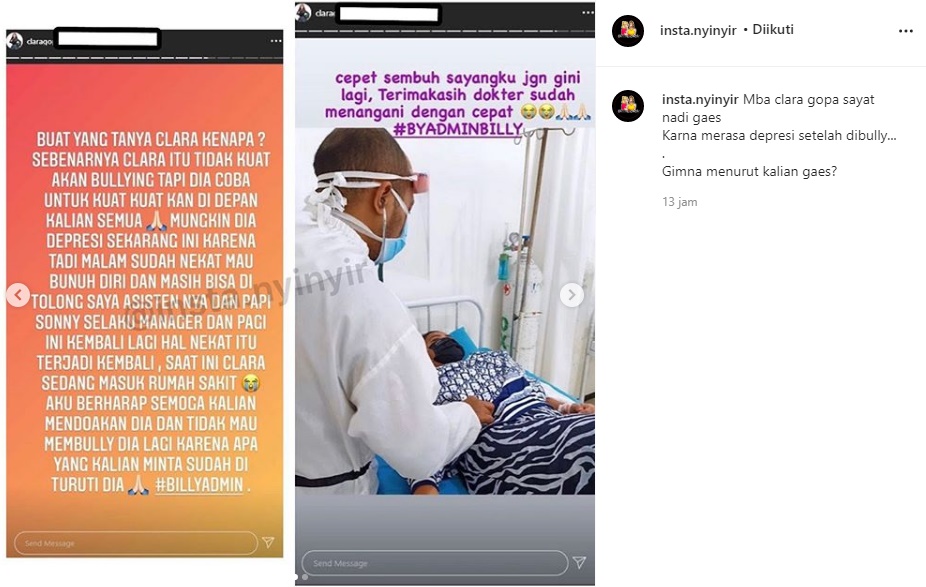 Tak Kuat Dibully Netizen, Clara Gopa Masuk Rumah Sakit Usai Lakukan Percobaan Bunuh Diri