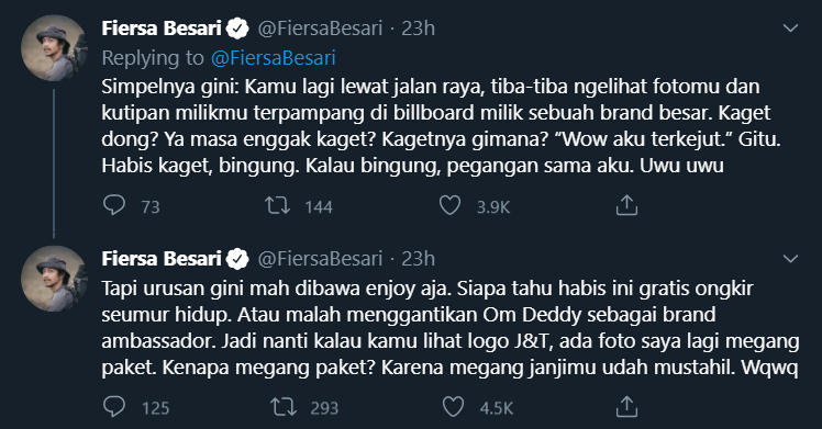 Reaksi Fiersa Besari Saat Tahu Perusahaan Ekspedisi Catut Foto dan Kutipannya Tanpa Izin