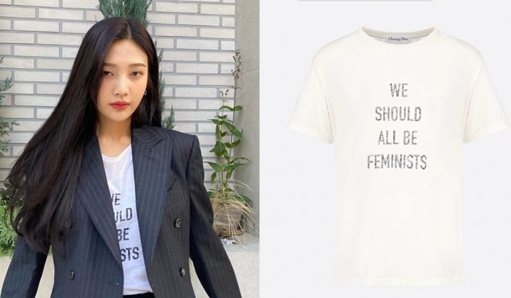Foto: Pakai Kaos Bertuliskan ‘Feminis’, Joy Red Velvet Tuai Perdebatan