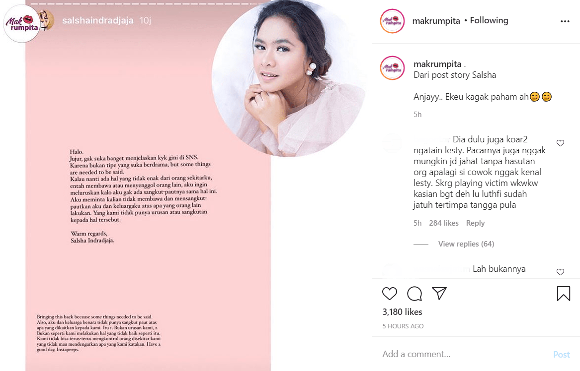 Pacar Nyinyir Soal Kata Anjay