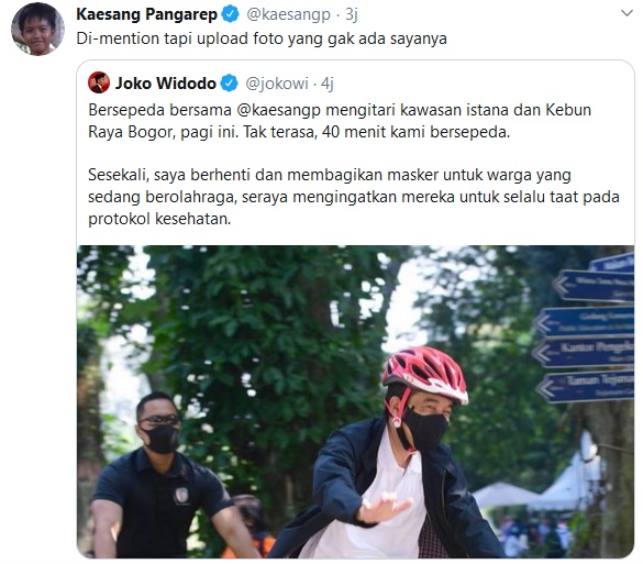Di-mention Oleh Presiden Joko Widodo, Kaesang Pangarep Malah Protes Gara-gara Pilihan Fotonya