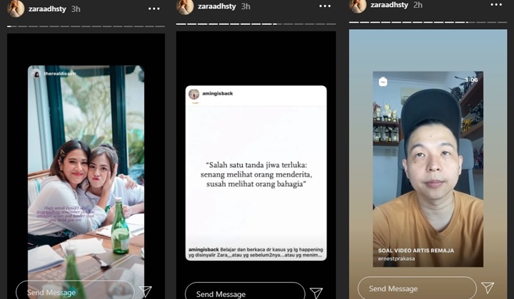 Sempat ‘Menghilang’, Adhisty Zara Akhirnya Balik ke Instagram Lewat Unggahan Ini