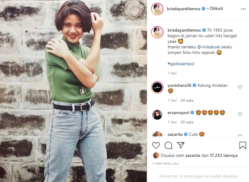 Pakai Kalung Andalan, Krisdayanti Disebut Mirip Nike Ardilla di Foto Lawas Tahun 90-an