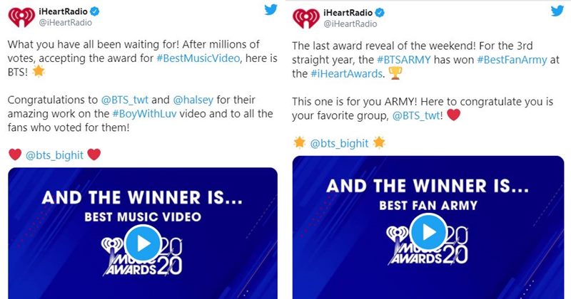 BTS dan BLACKPINK Raih Kemenangan di iHeartRadio Music Awards 2020