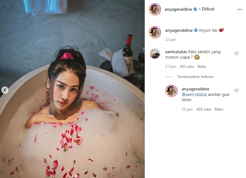 Bikin Netizen Kepo, Anya Geraldine Akhirnya Ungkap Sosok yang Jepret Fotonya Kala Berendam di Bathtub