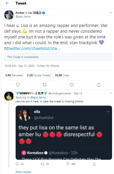 Dihujat Tak Sebanding dengan Lisa BLACKPINK, Amber f(x) Beri Jawaban Menohok ke Fans Ini