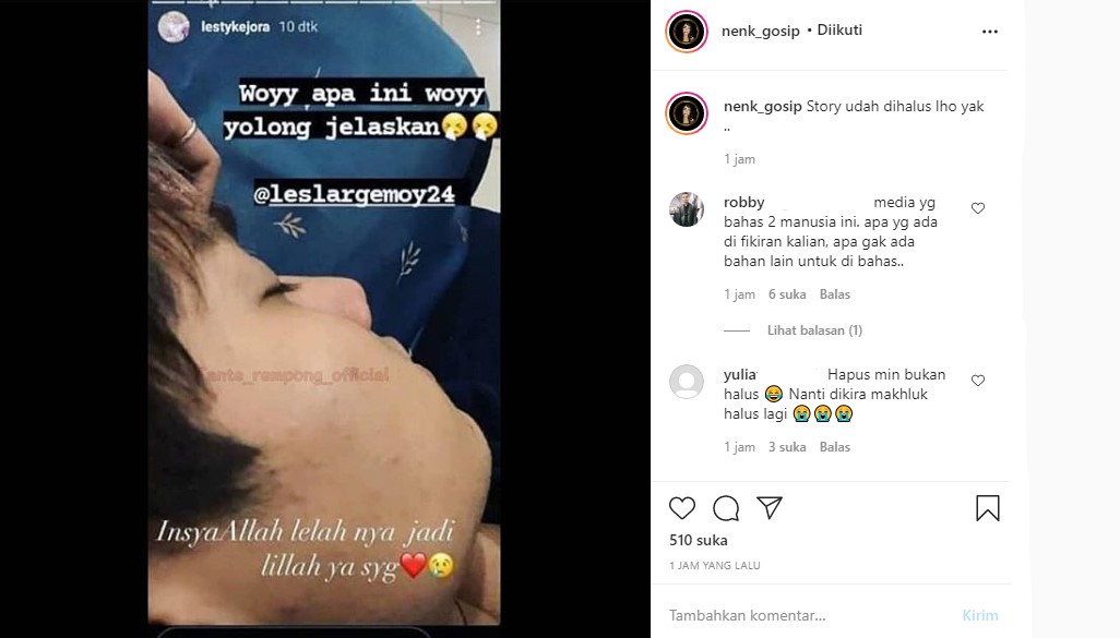 Lesty Kejora Unggah Foto Rizky Billar Tidur di Pangkuannya