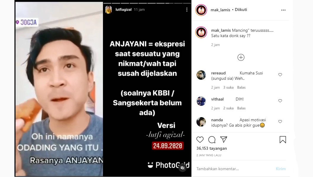 Lutfi Agizal Modif \'Anjay\' Jadi Kata Baru