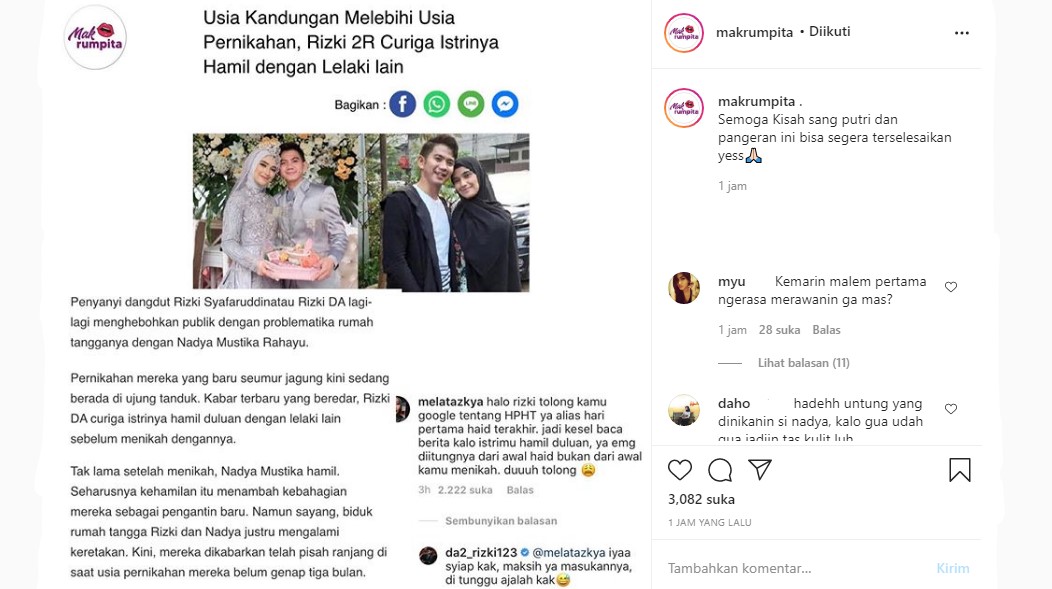 Rizki DA Jawab Santai Saat Diminta Belajar Hitung Usia Kehamilan