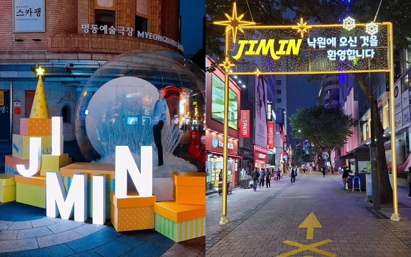 Jelang Perayaan Ultah Jimin BTS, Fans Siapkan Kejutan Romantis di Pusat Keramaian Myeong-dong