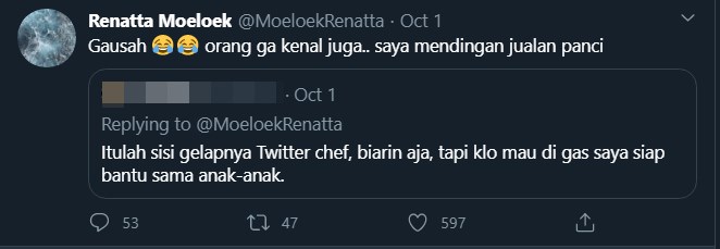 renatta moeloek mendapatkan pelecehan seksual di twitter