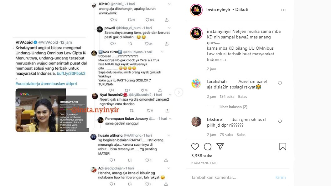 KD Tuai Sindiran Usai Sebut UU Ciptaker Solusi Terbaik