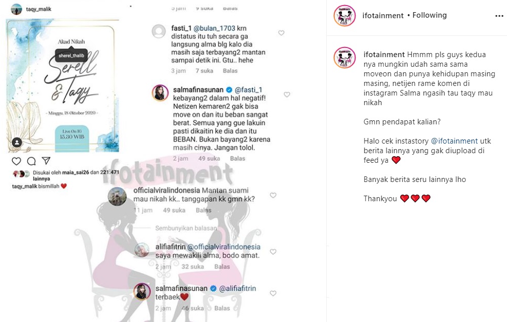 Dituding Belum Move On dari Taqy Malik, Salmafina Sunan Bicara Soal Beban