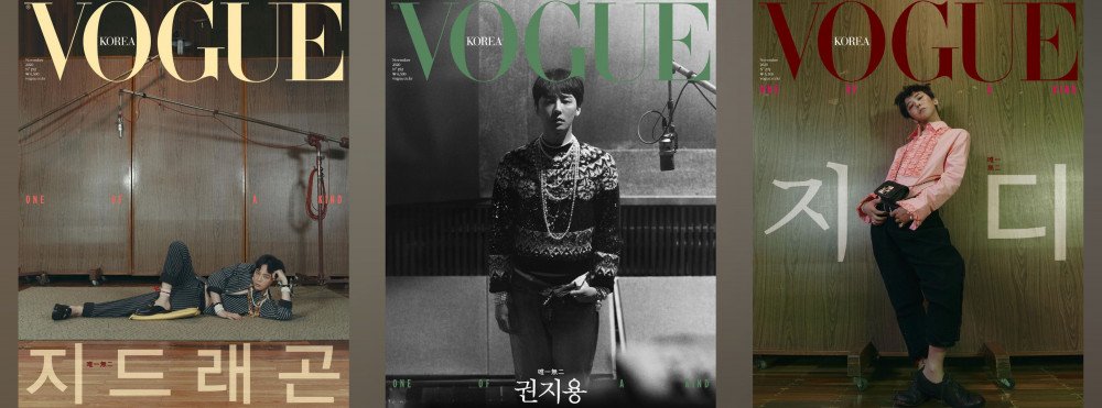 Tampilkan G-Dragon dengan 3 Sisi Berbeda, Vogue Korea Jadi Majalah Terlaris Bersampul Bintang Kpop