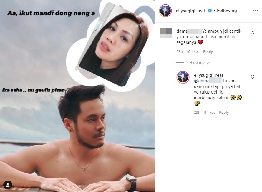 Ely Sugigi Jawab Menohok Usai Disebut Semakin Cantik Karena Uang