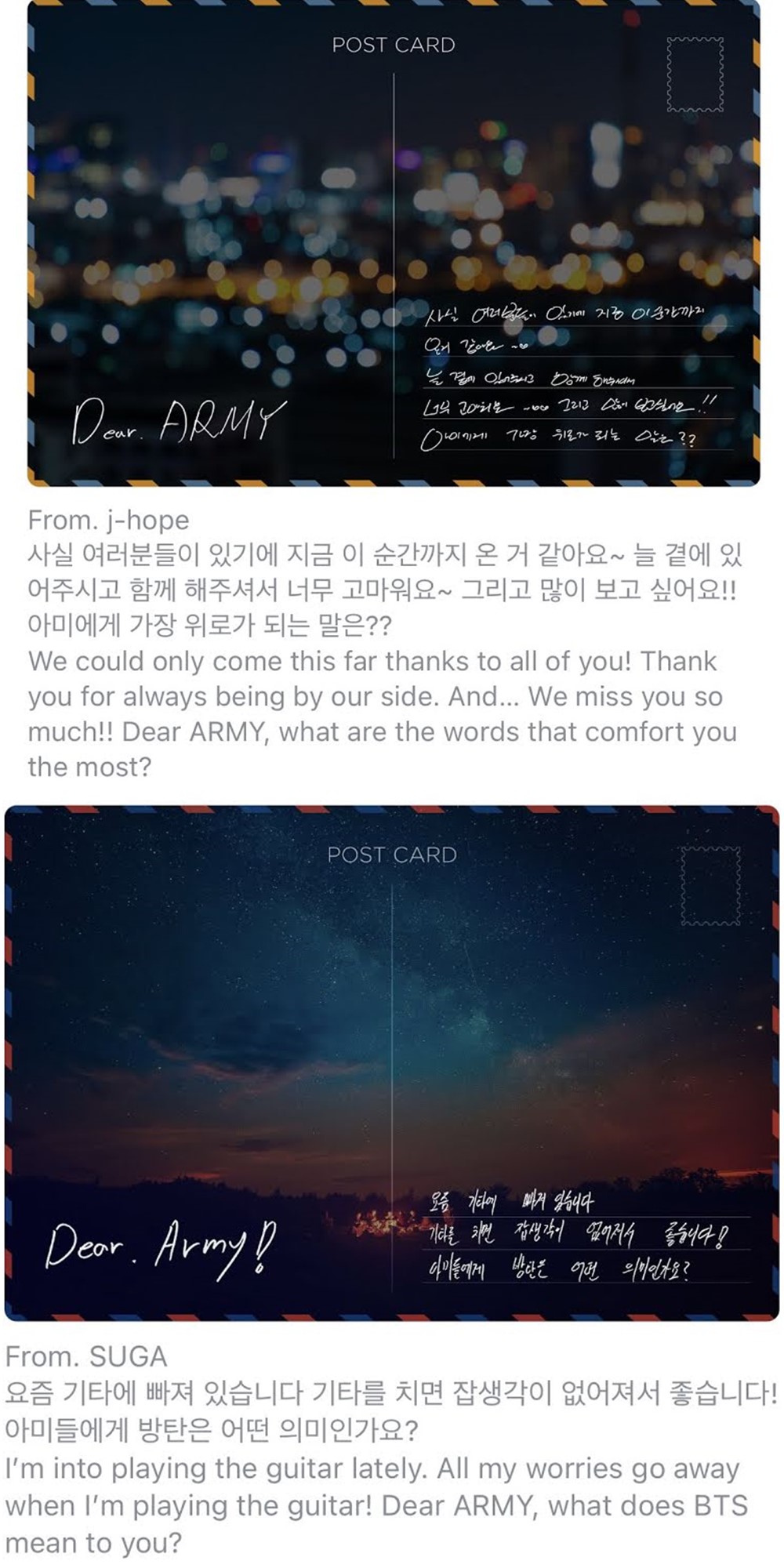 Dear ARMY, J-Hope-Suga Tulis Pesan Menyentuh untuk Fans Jelang Perilisan Album \'BE\'
