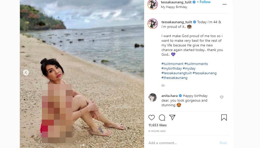 Tessa Kaunang Unggah Foto Seksi Banjir Pujian