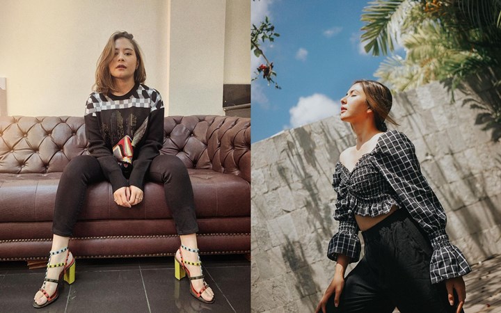 Pakai Celana Hitam, Prilly Pilih Sweater Senada Sedang Mila Lebih Feminin dengan Kemaja Model Sabrin