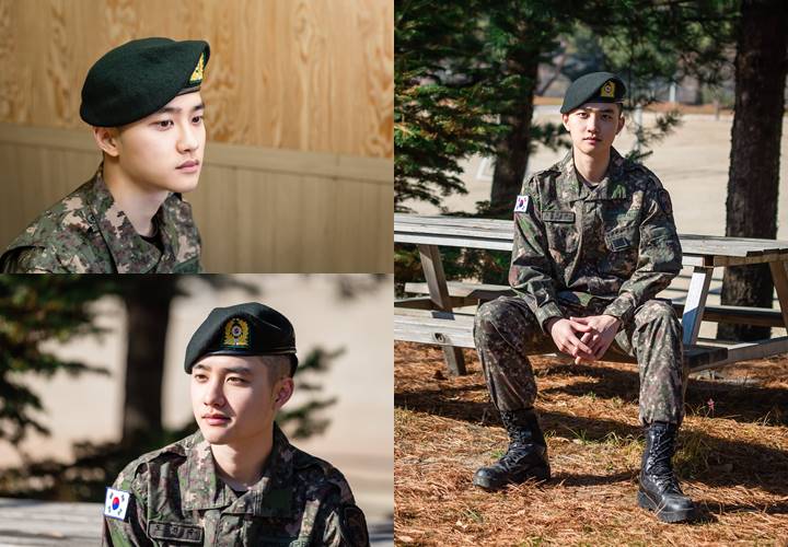 Ganteng Banget, Ini Potret Terbaru D.O. EXO dan Sungjae BTOB di Militer
