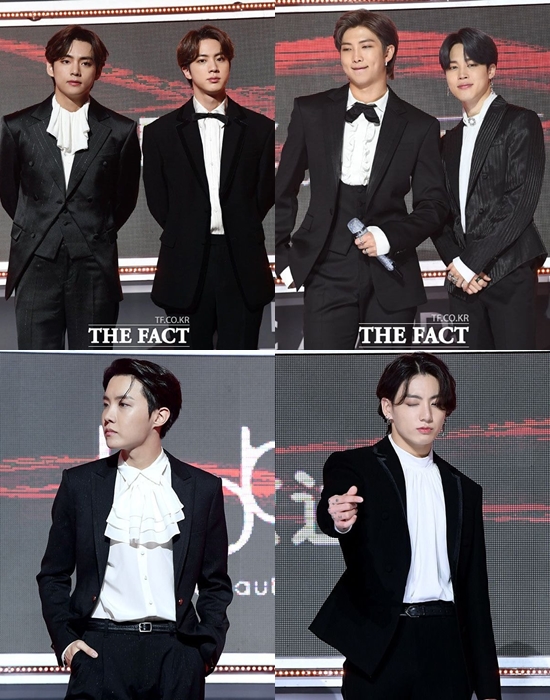 Tampil Formal dengan Gaya Tuxedo Berbeda di The Fact Music Awards, Netizen Beri Pujian ke Stylist BTS