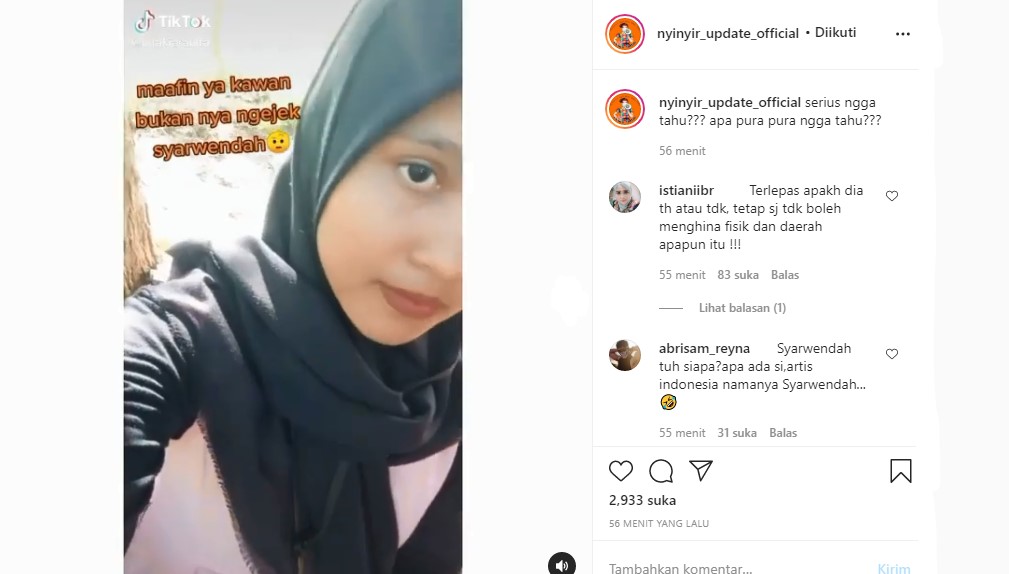 Akun TikTok Penghina Sarwendah Minta Maaf dan Klarifikasi