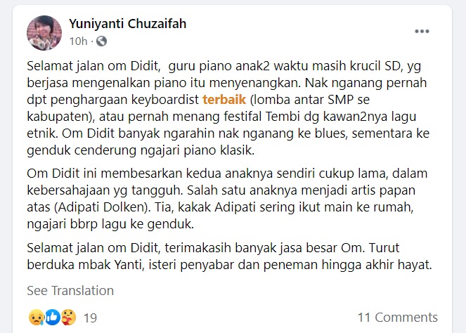 Ayah Adipati Dolken Meninggal Dunia, Disebut Sosok yang ...