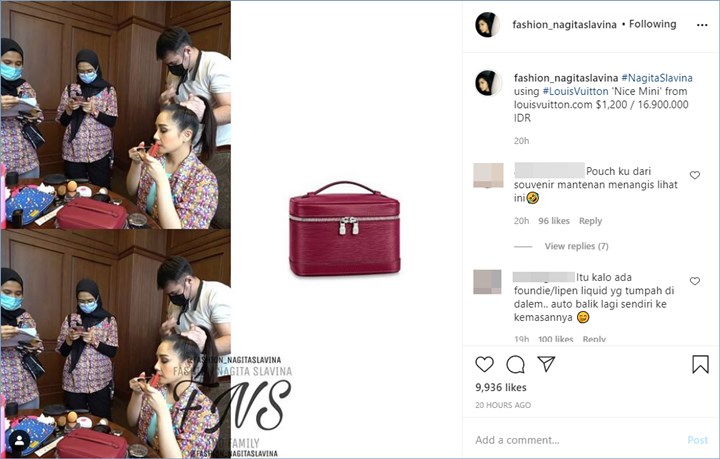 harga tas make up yang dimiliki oleh nagita slavina disebut-sebut adalah produk brand ternama dengan harga belasan juta rupiah