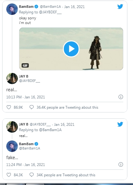 Umumkan Nama Panggung Baru, BamBam Bombadir Twitter Baru JB dengan Komentar Lucu