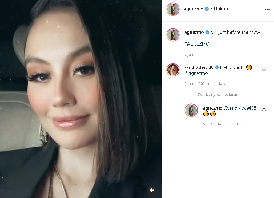 Saling Sapa di Media Sosial, Interaksi Terbaru Agnez Mo dan Sandra Dewi Bikin Fans Bahagia