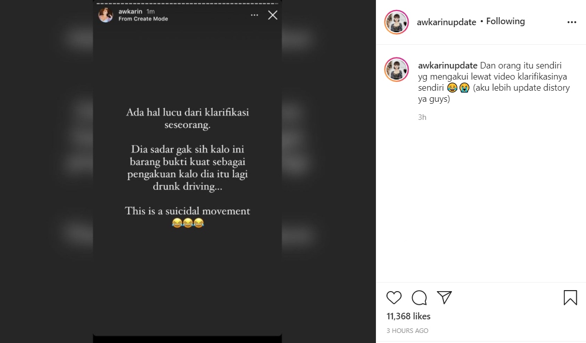 Gaga Muhammad Klarifikasi Soal Kecelakaan Bareng Laura, Awkarin Diduga Beri Sindiran: Ada Hal Lucu