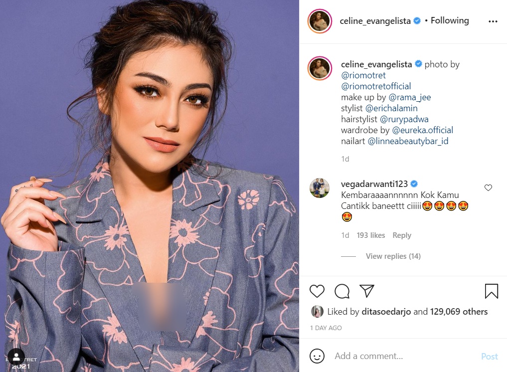 Bagikan Hasil Pemotretan di Instagram, Raut Wajah Celine Evangelista Disebut Tak Bahagia