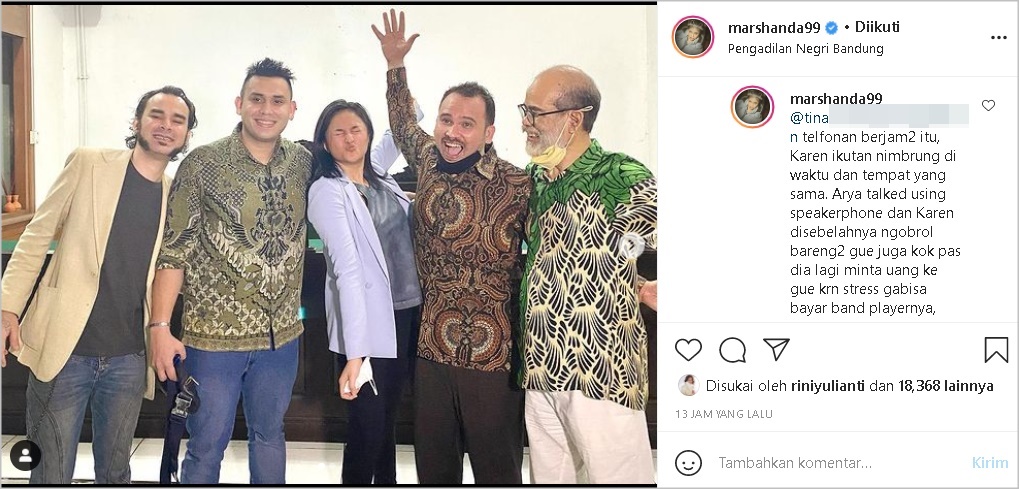 Dituding Telponan Berjam-jam dengan Arya Claporth, Marshanda Buka Suara Tegaskan Hal Ini