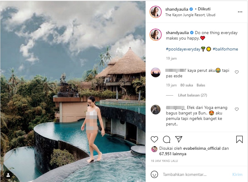 Shandy Aulia Kini Tuai Pujian Saat Kembali Unggah Foto Berbikini